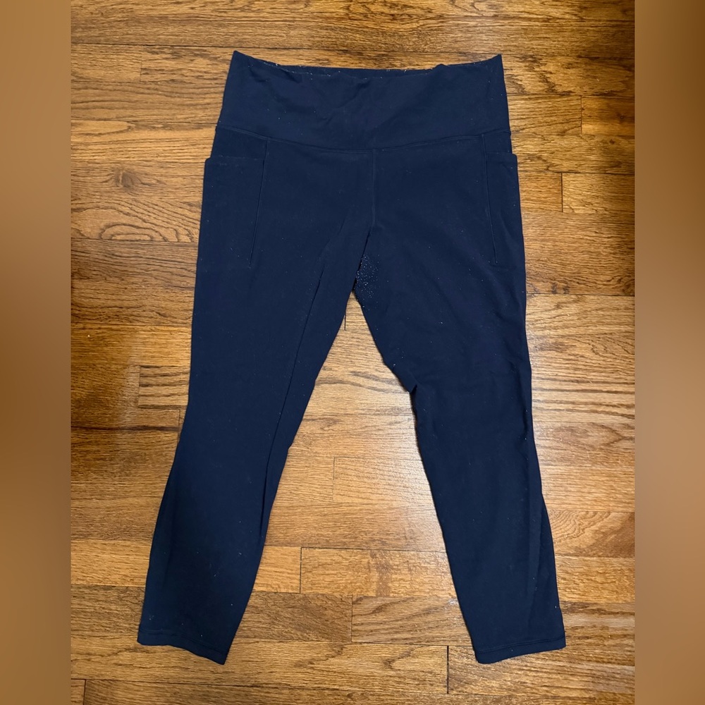 Athleta Navy High-Waisted Leggings